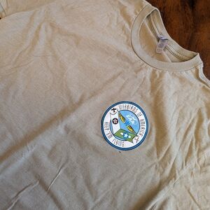 Sage Green Graphic T-Shirt with Aviation Warbirds of America Patch